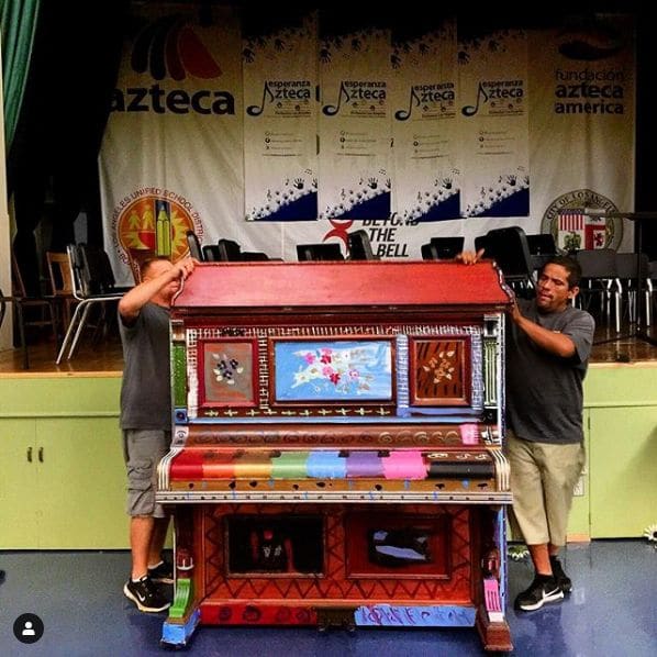 Public piano in Los Angeles, California, United States