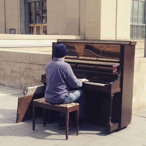 Public piano in Old Toronto, Ontario, Canada
