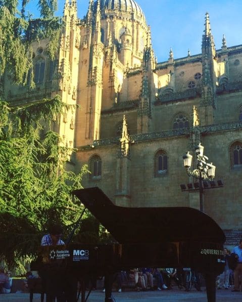 Public piano in Salamanca, Castile and León, Spain