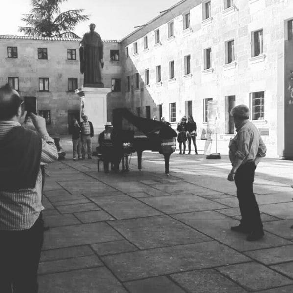 Public piano in Salamanca, Castile and León, Spain