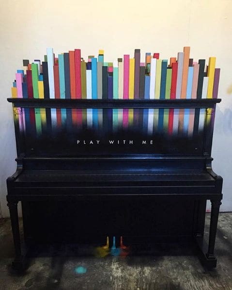 Public piano in Portland, Oregon, United States