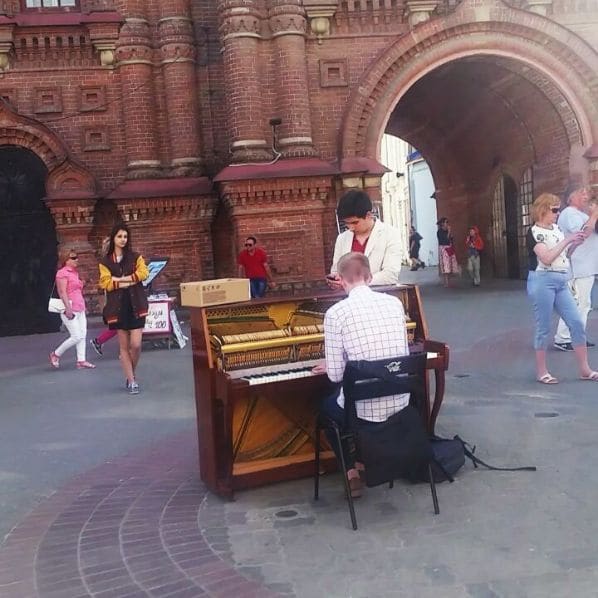 Public piano in Kazan, Tatarstan, Russia