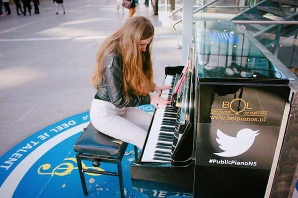 Public piano in The Hague, South Holland, Netherlands