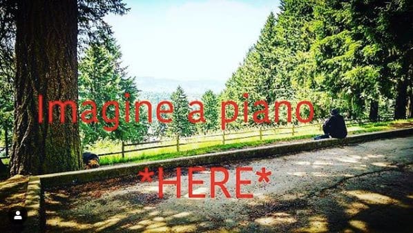 Public piano in Portland, Oregon, United States