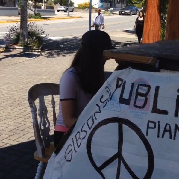 Public piano in Sunshine Coast Regional District, British Columbia, Canada