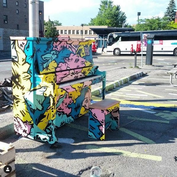 Public piano in Montreal, Quebec, Canada