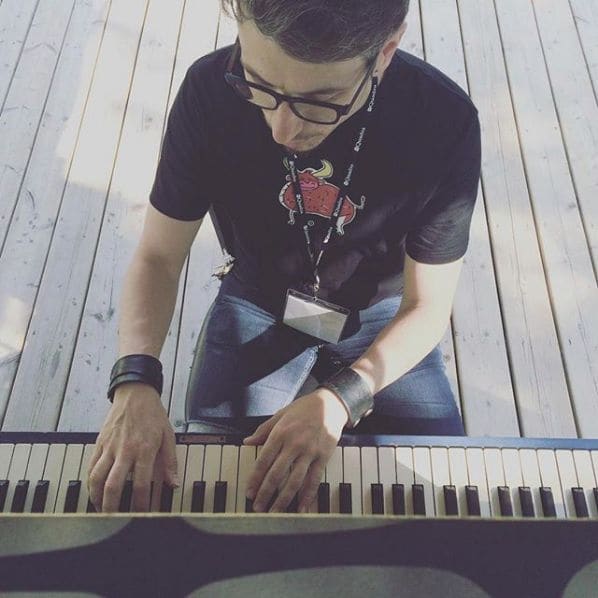Public piano in Val-d'Or, Quebec, Canada