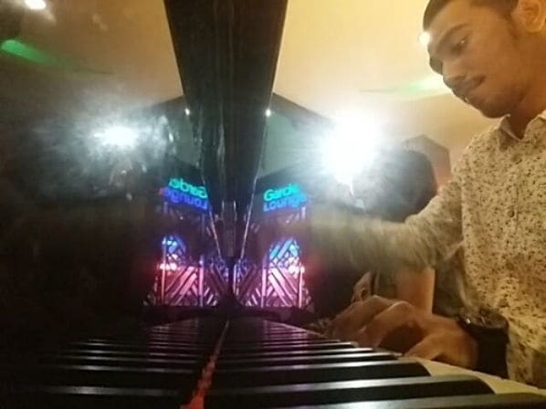 Public piano in Pontianak, West Kalimantan, Indonesia