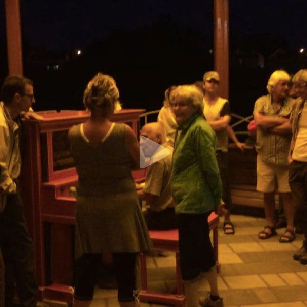 Public piano in Saint-Georges, Quebec, Canada