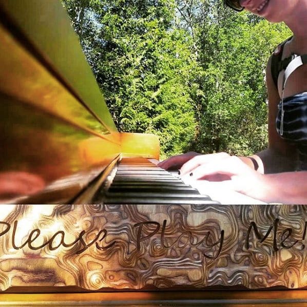Public piano in Portland, Oregon, United States