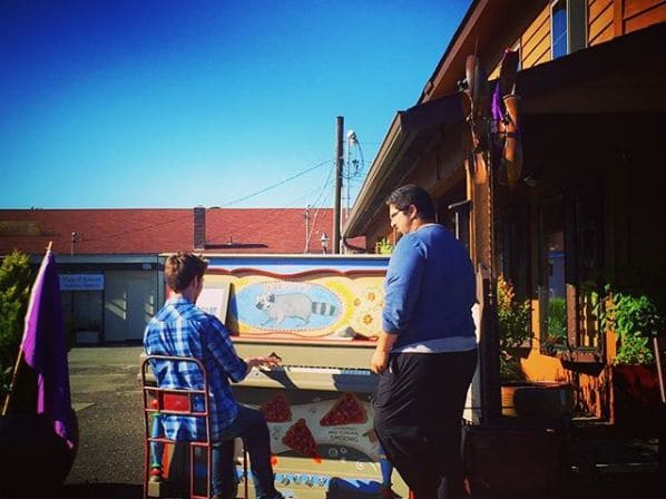 Public piano in Clallam County, Washington, United States