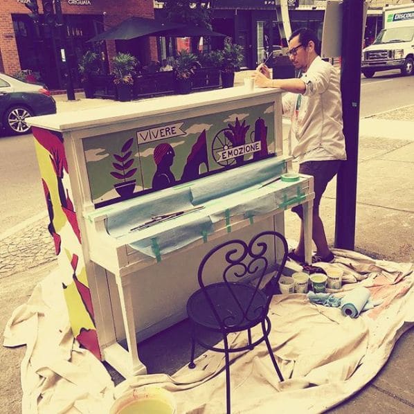 Public piano in Montreal, Quebec, Canada