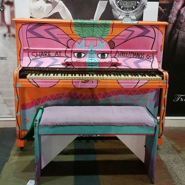Public piano in Baise, Guangxi, China