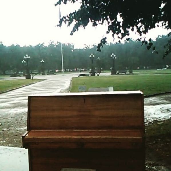Public piano in Vilnius, Vilnius County, Lithuania