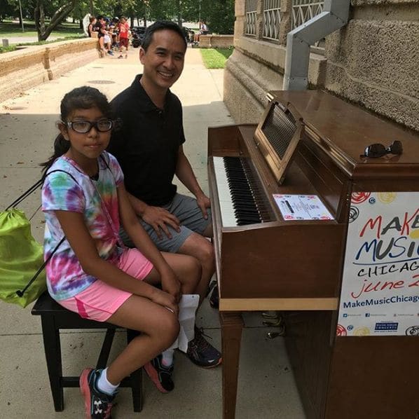 Public piano in Chicago, Illinois, United States
