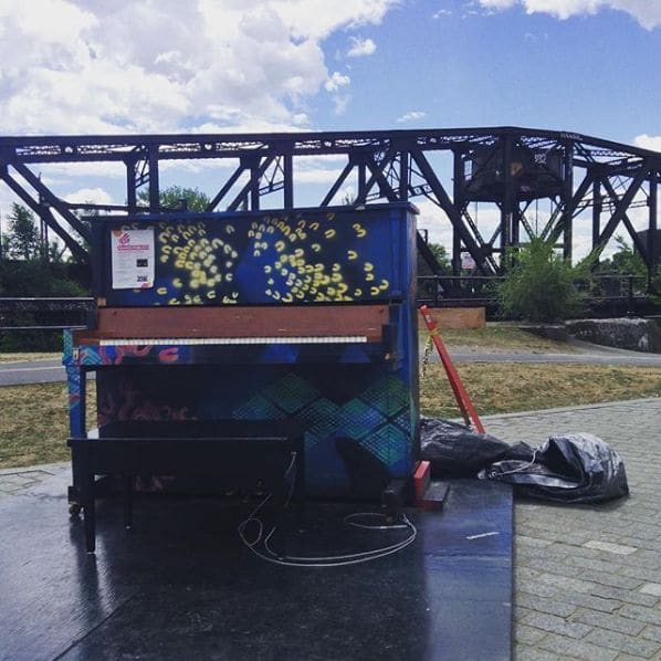 Public piano in Montreal, Quebec, Canada