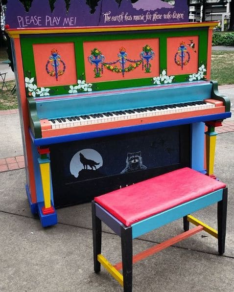 Public piano in Portland, Oregon, United States