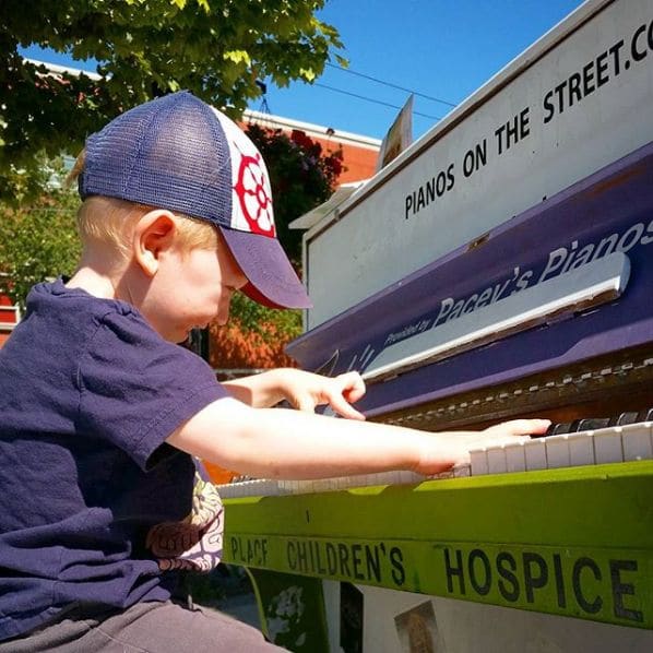 Public piano in Vancouver, British Columbia, Canada