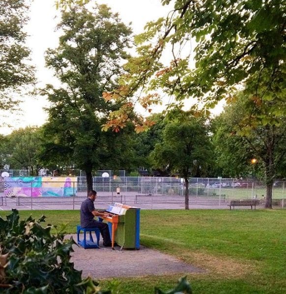 Public piano in Vancouver, British Columbia, Canada