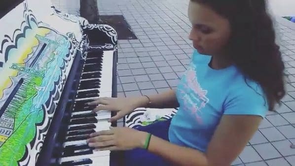 Public piano in Vancouver, British Columbia, Canada