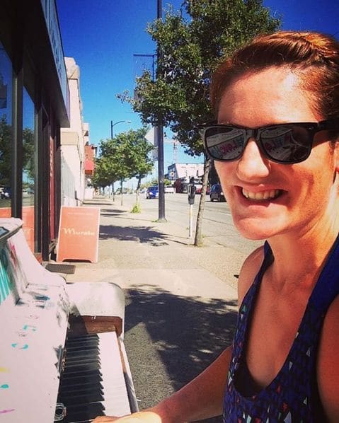 Public piano in Vancouver, British Columbia, Canada