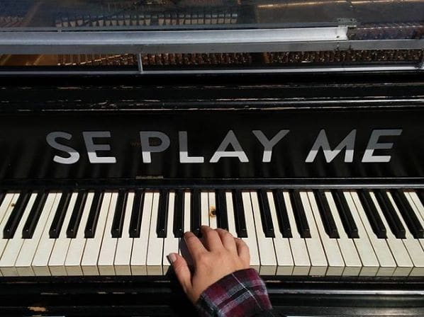 Public piano in Portland, Oregon, United States