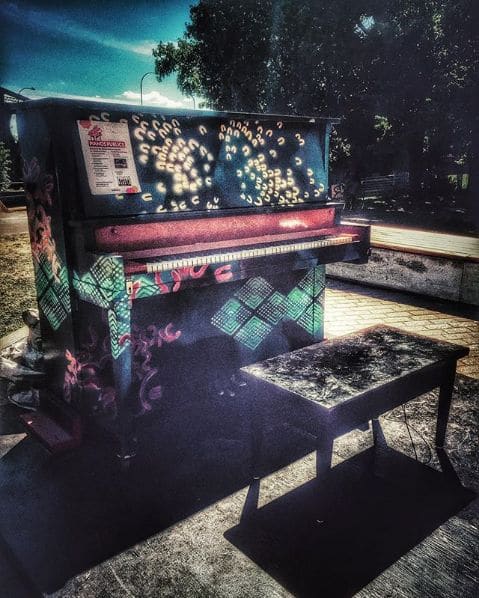 Public piano in Montreal, Quebec, Canada
