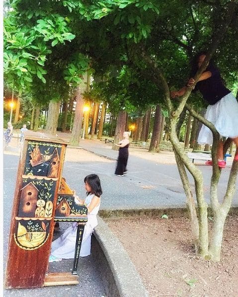 Public piano in Portland, Oregon, United States