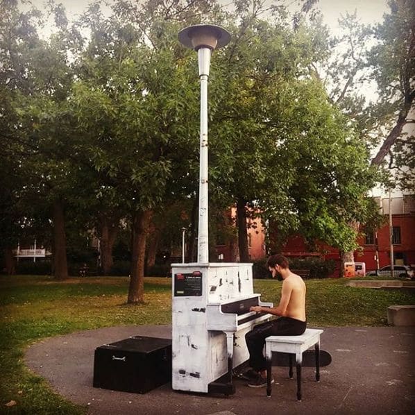 Public piano in Montreal, Quebec, Canada