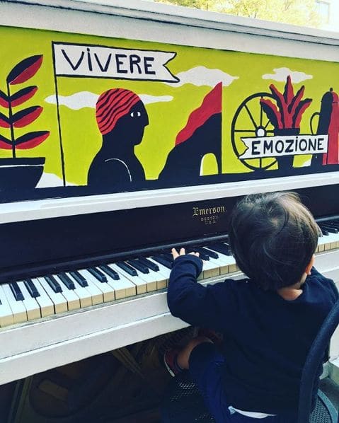 Public piano in Montreal, Quebec, Canada
