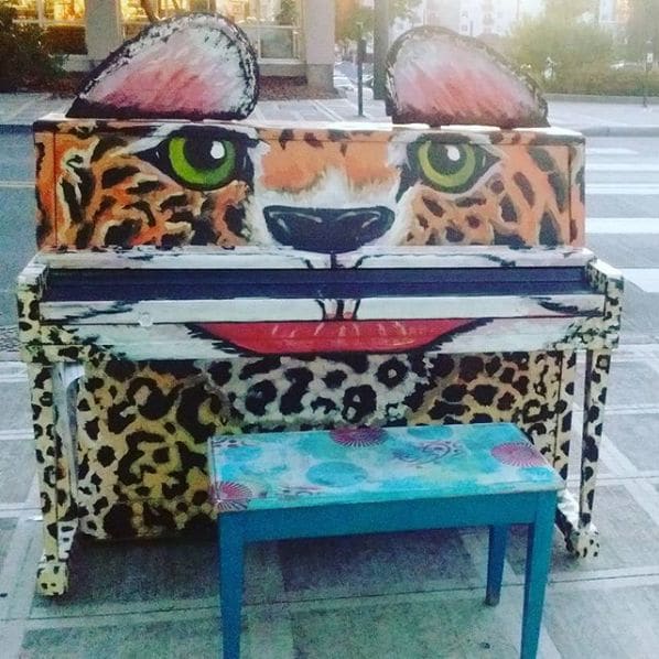 Public piano in Everett, Washington, United States