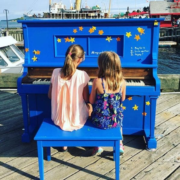 Public piano in Halifax, Nova Scotia, Canada