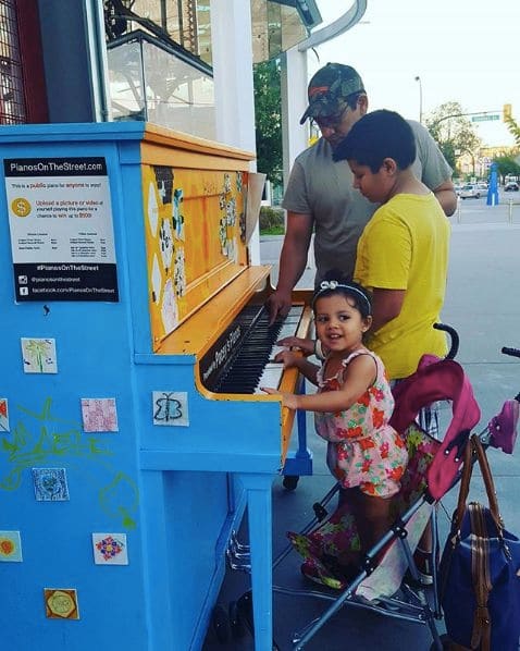 Public piano in Burnaby, British Columbia, Canada