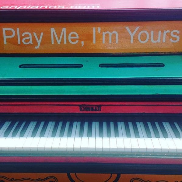 Public piano in Aberdeen, Scotland, United Kingdom