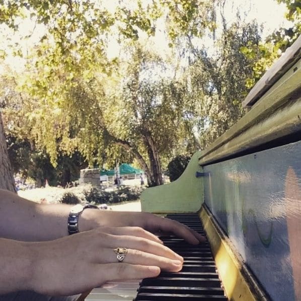 Public piano in Vancouver, British Columbia, Canada
