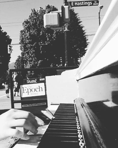 Public piano in Vancouver, British Columbia, Canada