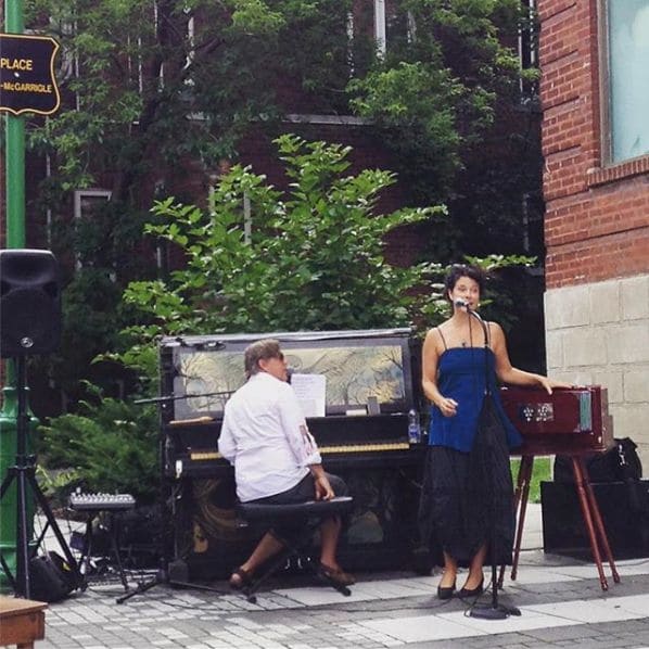 Public piano in Montreal, Quebec, Canada