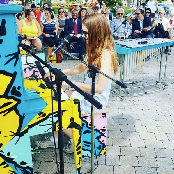 Public piano in Montreal, Quebec, Canada