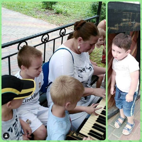 Public piano in Pushkino, Moscow Oblast, Russia