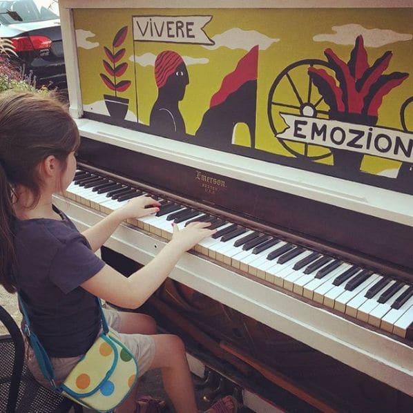 Public piano in Montreal, Quebec, Canada
