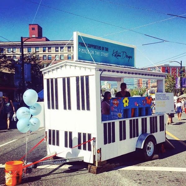 Public piano in Vancouver, British Columbia, Canada