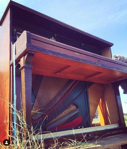 Public piano in East Suffolk, England, United Kingdom
