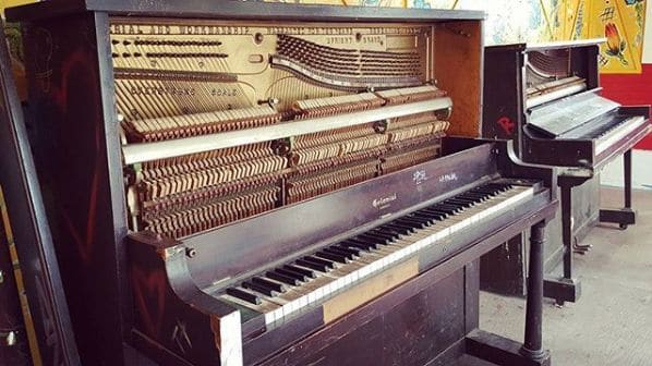 Public piano in Old Toronto, Ontario, Canada