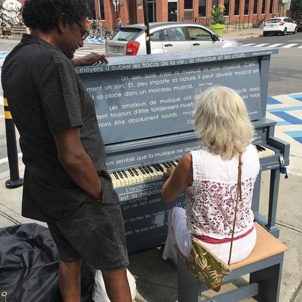 Public piano in Montreal, Quebec, Canada