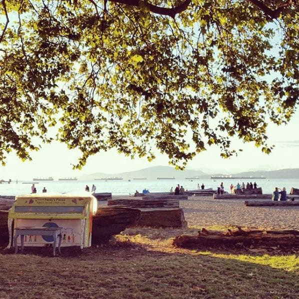Public piano in Vancouver, British Columbia, Canada