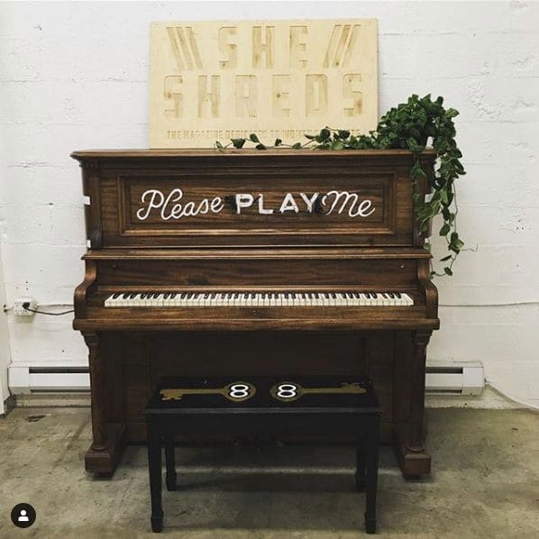 Public piano in Portland, Oregon, United States