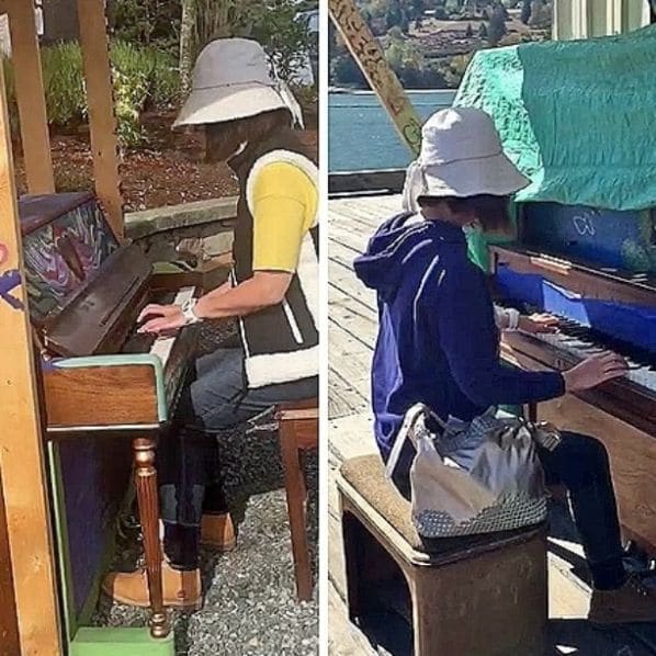 Public piano in Vancouver, British Columbia, Canada