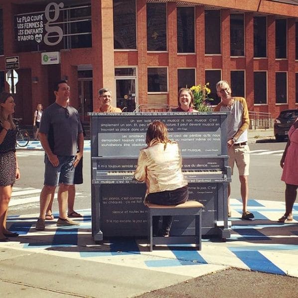 Public piano in Montreal, Quebec, Canada