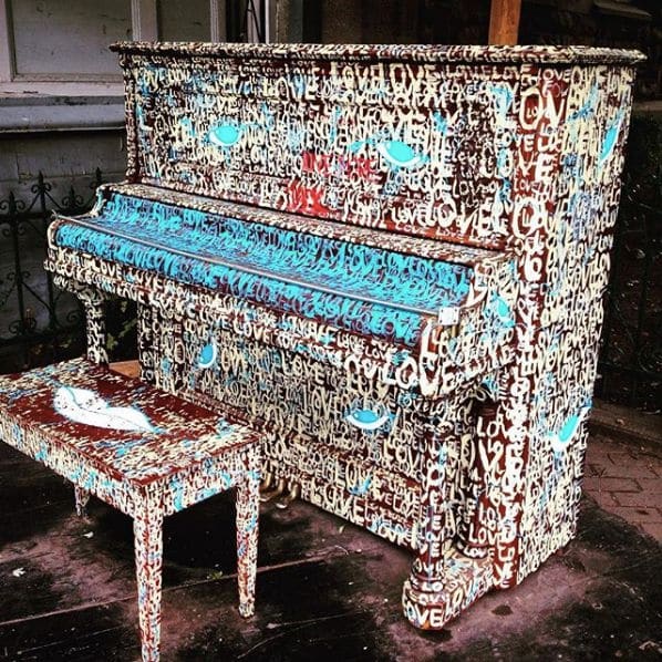 Public piano in Montreal, Quebec, Canada