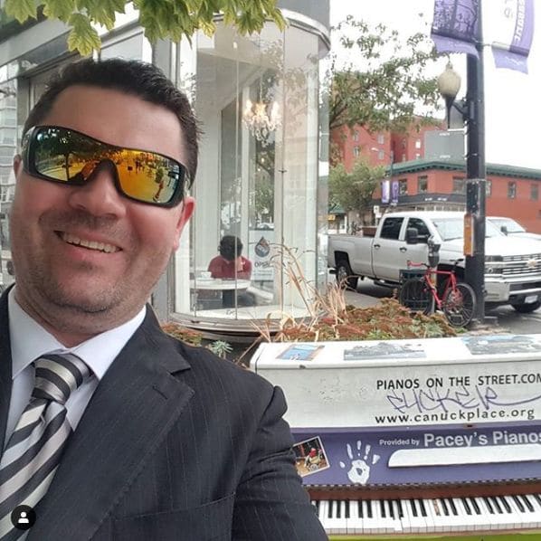 Public piano in Vancouver, British Columbia, Canada
